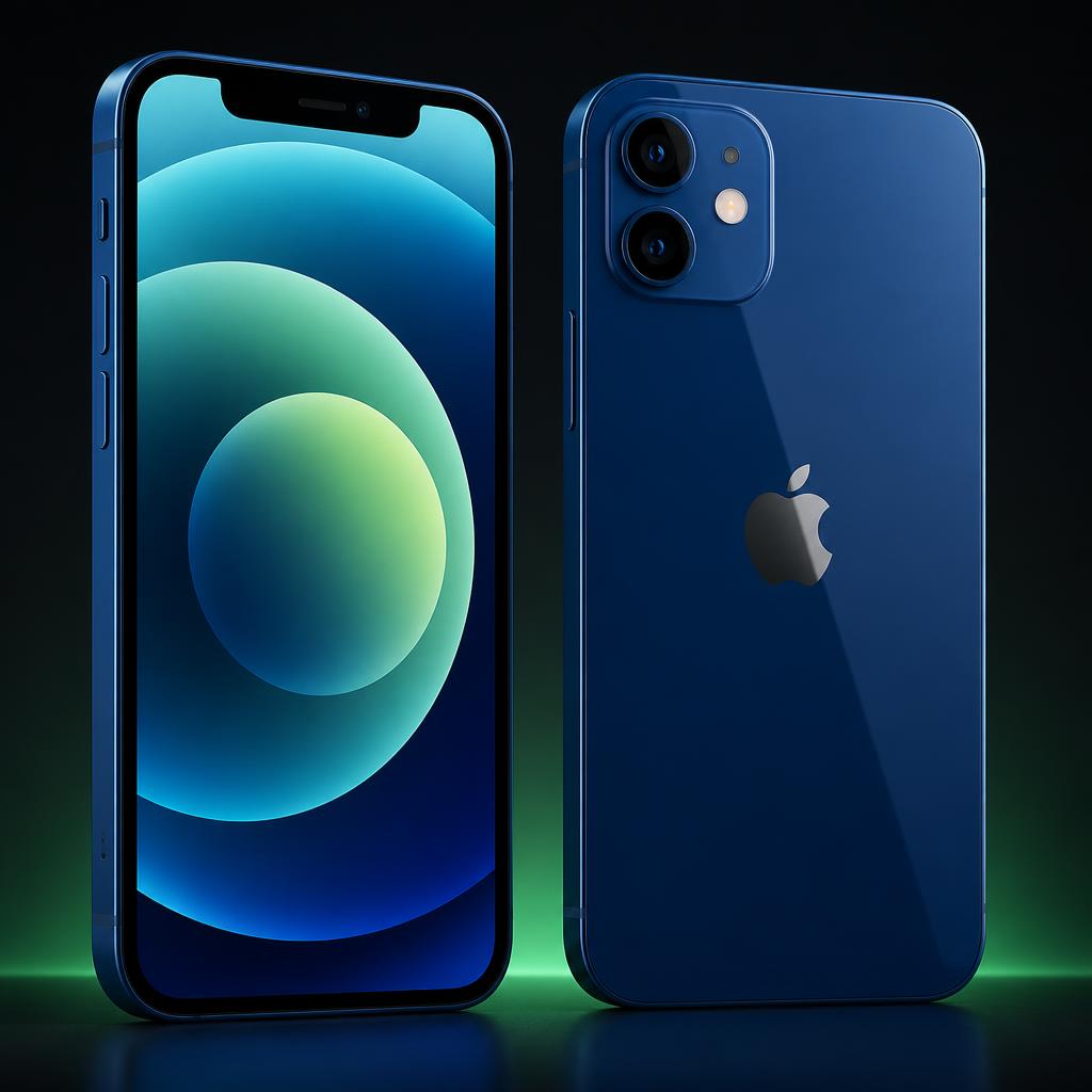 iPhone 12 128GB Blue CPO Bundle — Phone + Screen Protector + Cover