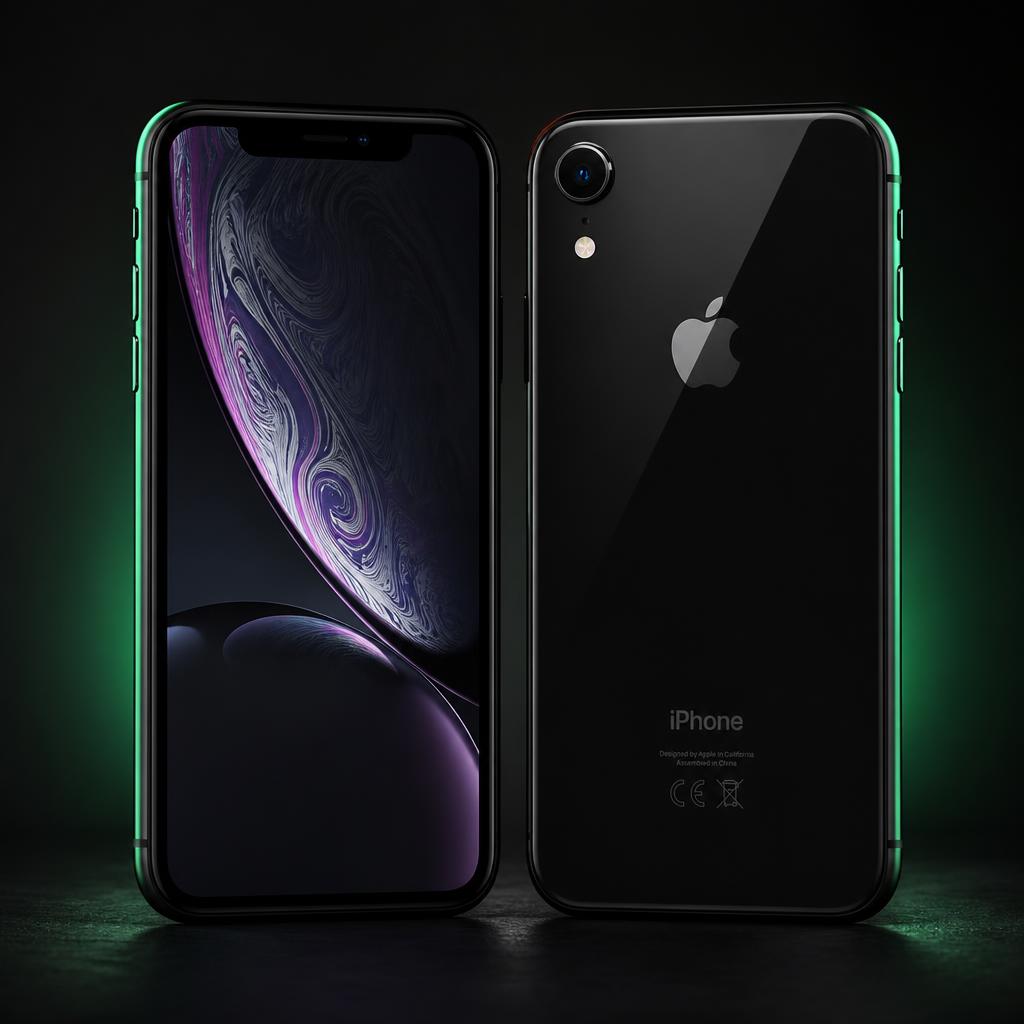 iPhone XR 64GB Black CPO Bundle — Phone + Screen Protector + Cover
